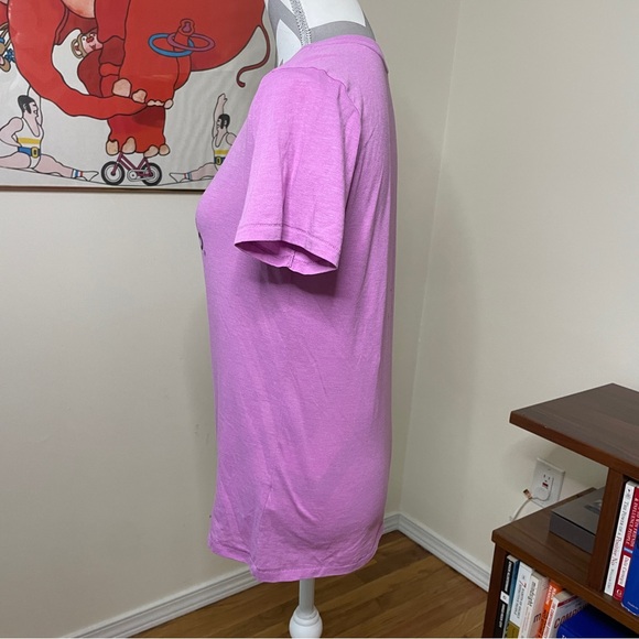 Life is Good Small Pink V-neck t Shirt Graphic Tee - Picture 7 of 11